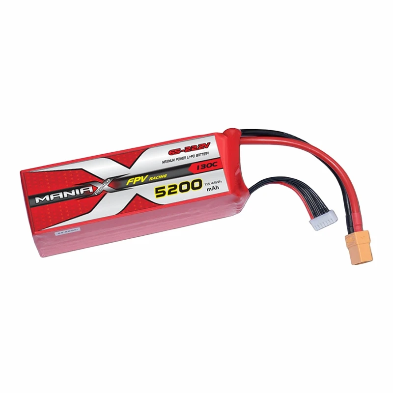6S-22.2V 5200mAh 130C FPV Rásaíocht Lipo Battery