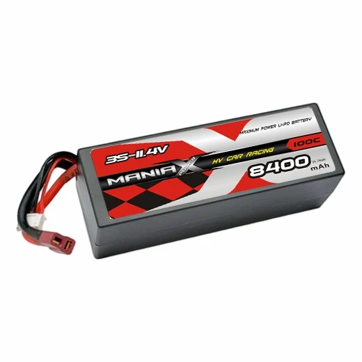 HV Lipo 3S-11.4V 8400mAh 100C Ceallraí Carranna Rásaíochta Crua-Chás